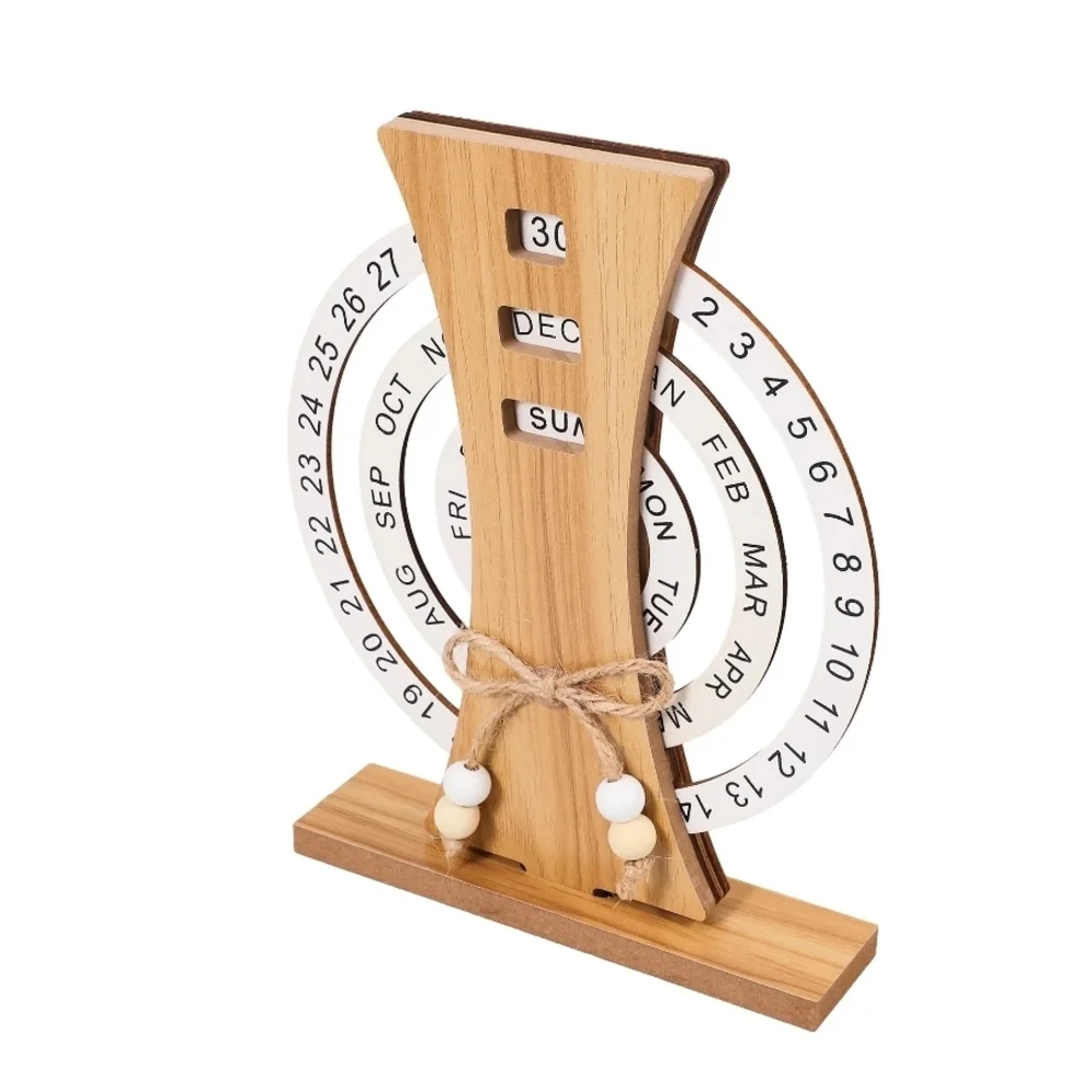 Wooden Perpetual Calendar with Beads
